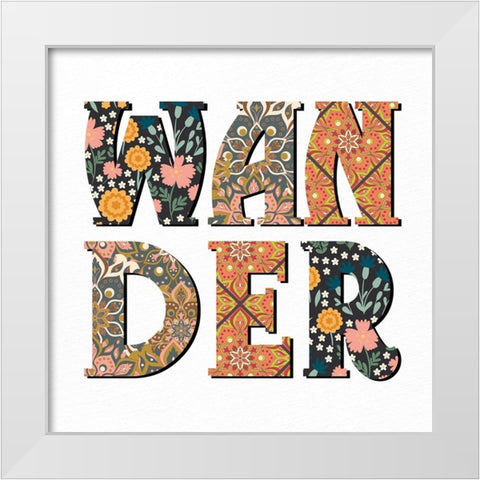 WANDER White Modern Wood Framed Art Print by Allen, Kimberly