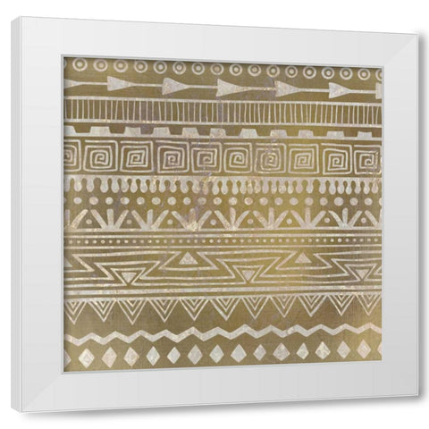 Global Pattern A White Modern Wood Framed Art Print by Allen, Kimberly