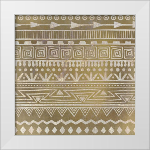 Global Pattern A White Modern Wood Framed Art Print by Allen, Kimberly