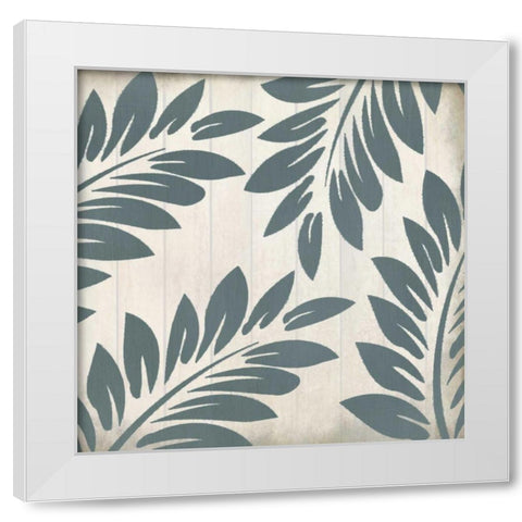Seafoam Ferns 1 White Modern Wood Framed Art Print by Allen, Kimberly