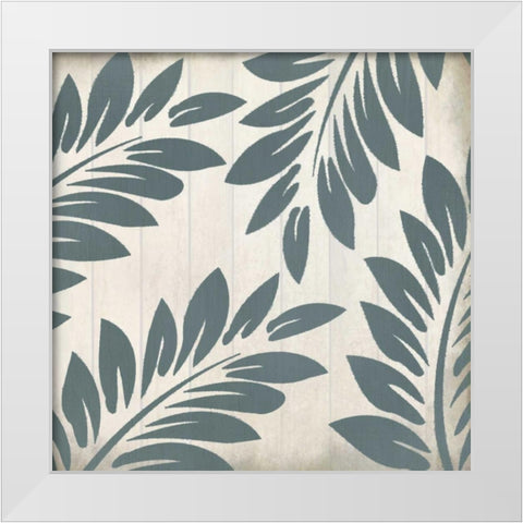 Seafoam Ferns 1 White Modern Wood Framed Art Print by Allen, Kimberly