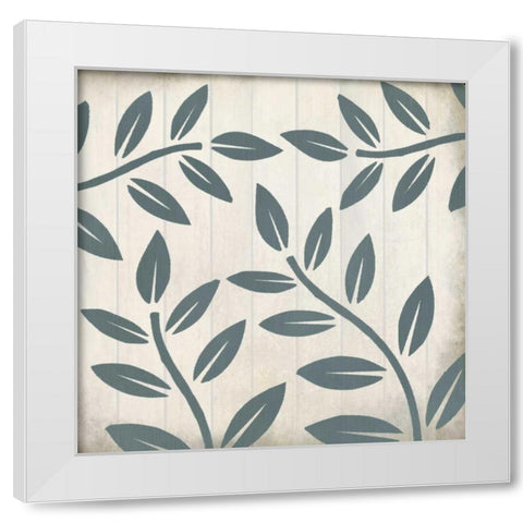 Seafoam Ferns 2 White Modern Wood Framed Art Print by Allen, Kimberly