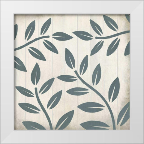 Seafoam Ferns 2 White Modern Wood Framed Art Print by Allen, Kimberly