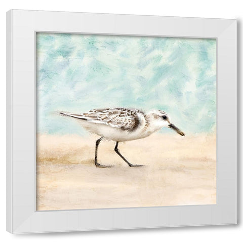 Sandpiper Walk 1 White Modern Wood Framed Art Print by Allen, Kimberly