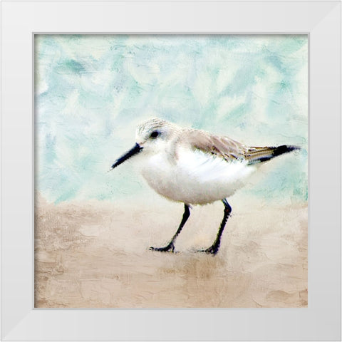 Sandpiper Walk 2 White Modern Wood Framed Art Print by Allen, Kimberly