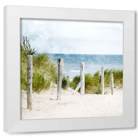 Pathway To The Beach White Modern Wood Framed Art Print by Allen, Kimberly