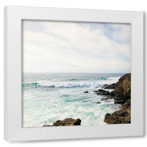 Waves Of The Sea White Modern Wood Framed Art Print by Allen, Kimberly