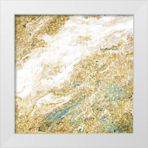 Golden Dust White Modern Wood Framed Art Print by Allen, Kimberly