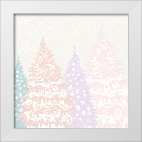 Pastel Forest White Modern Wood Framed Art Print by Allen, Kimberly