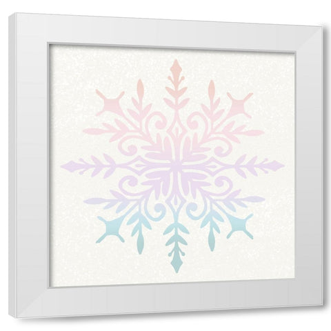 Pastel Snowflake 1 White Modern Wood Framed Art Print by Allen, Kimberly
