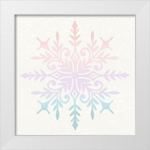 Pastel Snowflake 1 White Modern Wood Framed Art Print by Allen, Kimberly