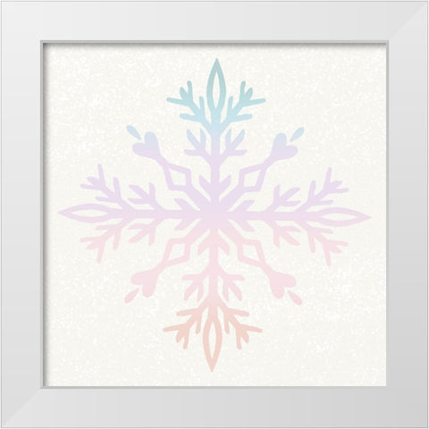 Pastel Snowflake 2 White Modern Wood Framed Art Print by Allen, Kimberly