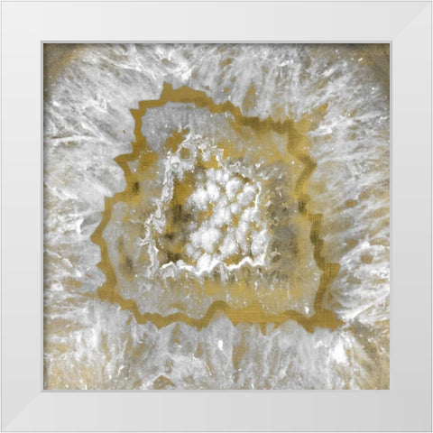 Burst of Gold White Modern Wood Framed Art Print by Allen, Kimberly