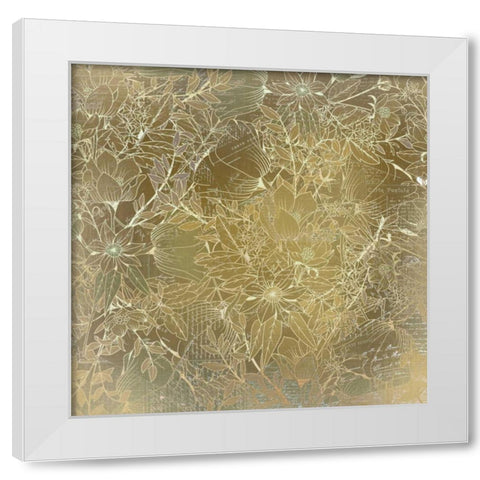 Golden Night White Modern Wood Framed Art Print by Allen, Kimberly