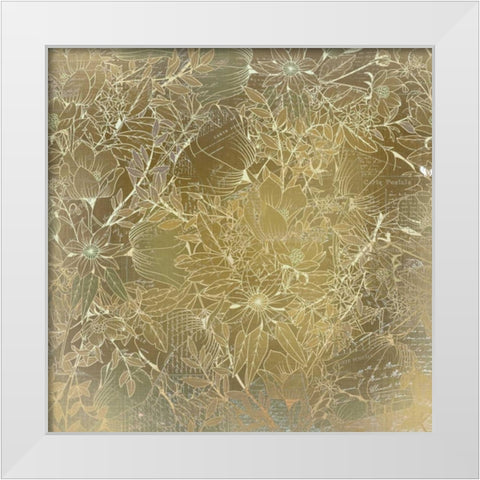 Golden Night White Modern Wood Framed Art Print by Allen, Kimberly