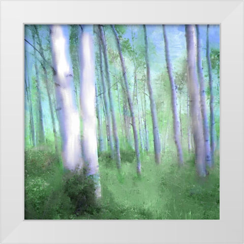 Aspen Grove White Modern Wood Framed Art Print by Allen, Kimberly