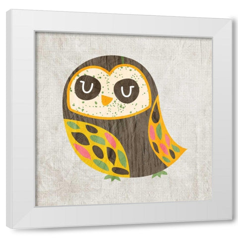 Owl Love 4 White Modern Wood Framed Art Print by Allen, Kimberly