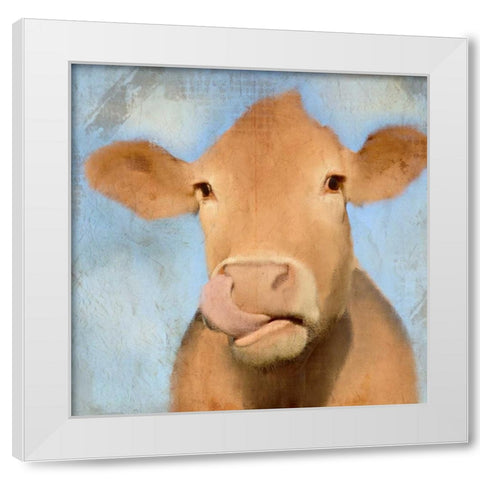 Dinnertime White Modern Wood Framed Art Print by Allen, Kimberly