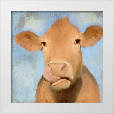 Dinnertime White Modern Wood Framed Art Print by Allen, Kimberly