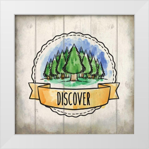 Adventure Is Out There 3 White Modern Wood Framed Art Print by Allen, Kimberly