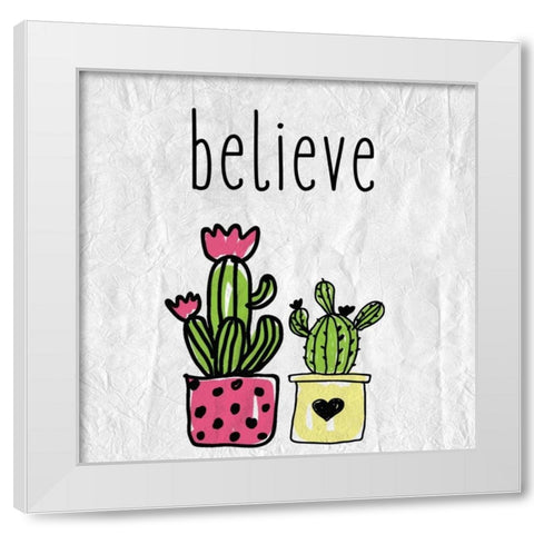 Cacti B White Modern Wood Framed Art Print by Allen, Kimberly