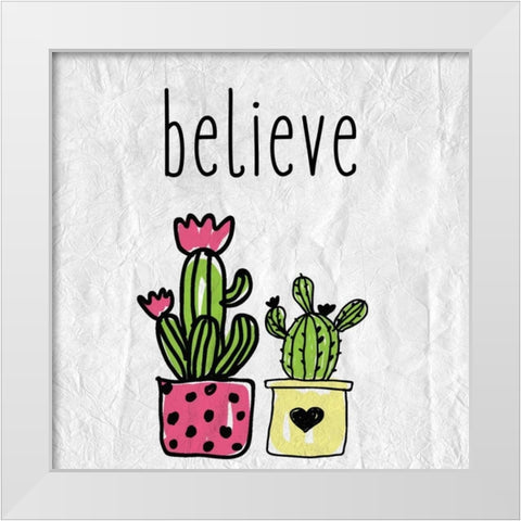 Cacti B White Modern Wood Framed Art Print by Allen, Kimberly