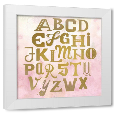 ABC Pink White Modern Wood Framed Art Print by Allen, Kimberly