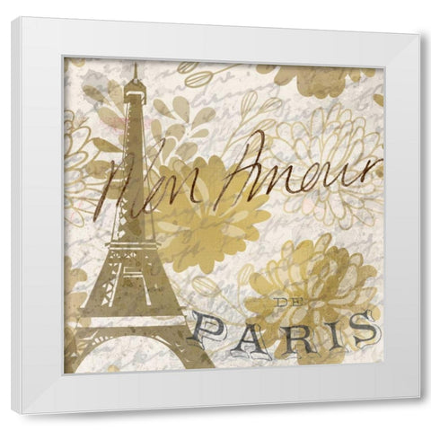 Mon Amour A White Modern Wood Framed Art Print by Allen, Kimberly