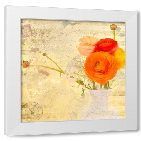 Happiness White Modern Wood Framed Art Print by Allen, Kimberly