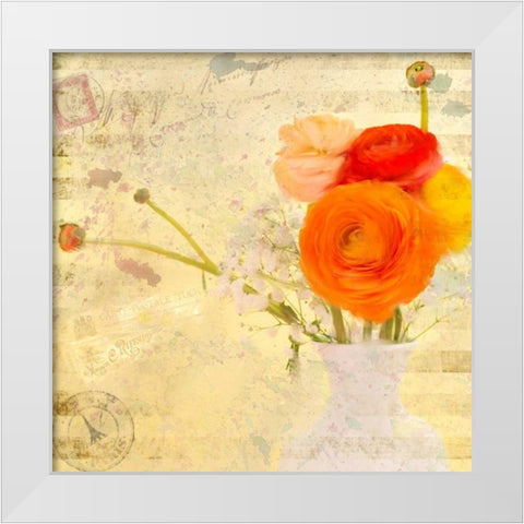 Happiness White Modern Wood Framed Art Print by Allen, Kimberly