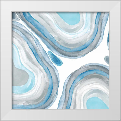 Agate Light 1 White Modern Wood Framed Art Print by Allen, Kimberly