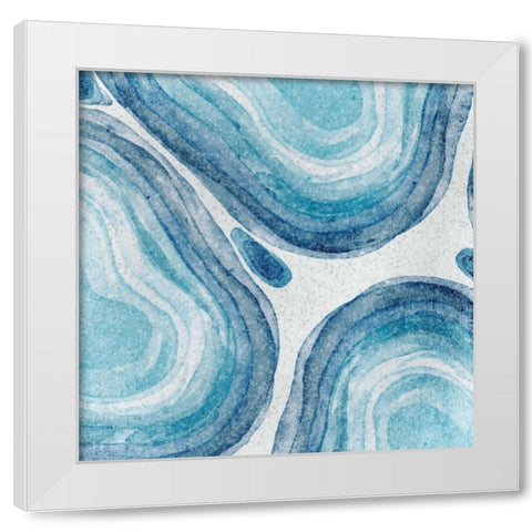 Agate 1 White Modern Wood Framed Art Print by Allen, Kimberly