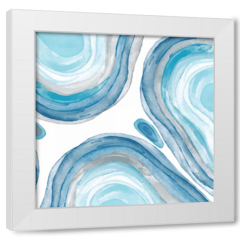 Agate 2 White Modern Wood Framed Art Print by Allen, Kimberly