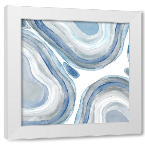 Soft Agate 1 White Modern Wood Framed Art Print by Kimberly, Allen