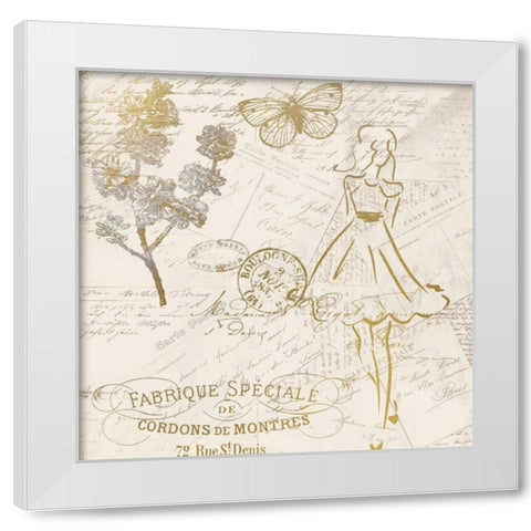Fashion 1 White Modern Wood Framed Art Print by Allen, Kimberly