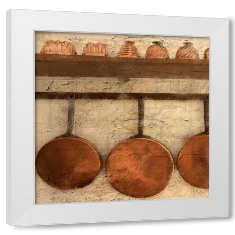 Copper A White Modern Wood Framed Art Print by Allen, Kimberly