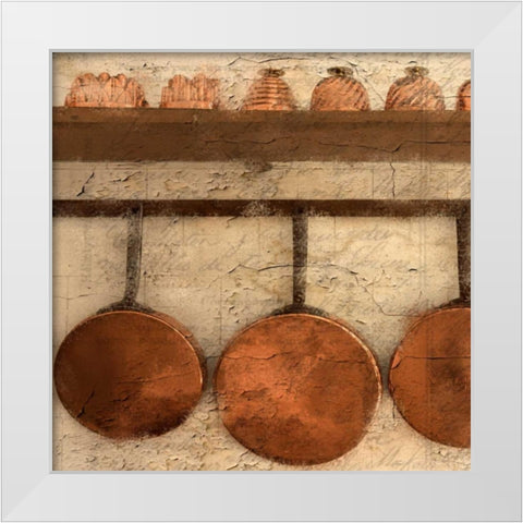 Copper A White Modern Wood Framed Art Print by Allen, Kimberly