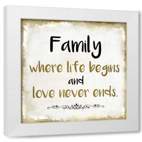 Family Love White Modern Wood Framed Art Print by Allen, Kimberly