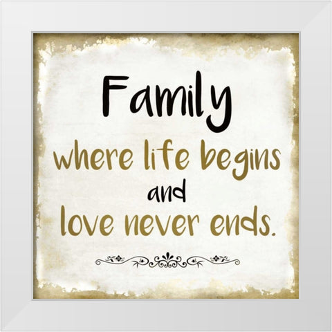 Family Love White Modern Wood Framed Art Print by Allen, Kimberly