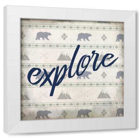 Explore 1 White Modern Wood Framed Art Print by Allen, Kimberly