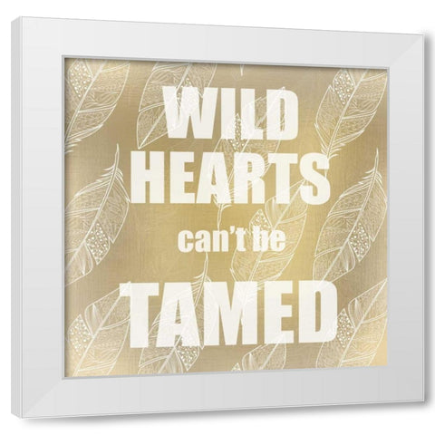 Wild Hearts White Modern Wood Framed Art Print by Allen, Kimberly