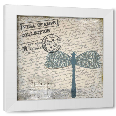 Travel Bug Collection A White Modern Wood Framed Art Print by Allen, Kimberly