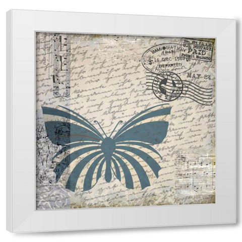 Travel Bug Collection B White Modern Wood Framed Art Print by Allen, Kimberly