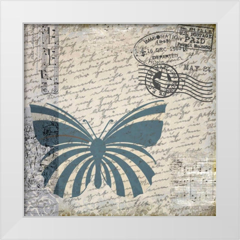 Travel Bug Collection B White Modern Wood Framed Art Print by Allen, Kimberly