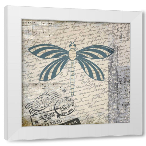 Travel Bug Collection D White Modern Wood Framed Art Print by Allen, Kimberly