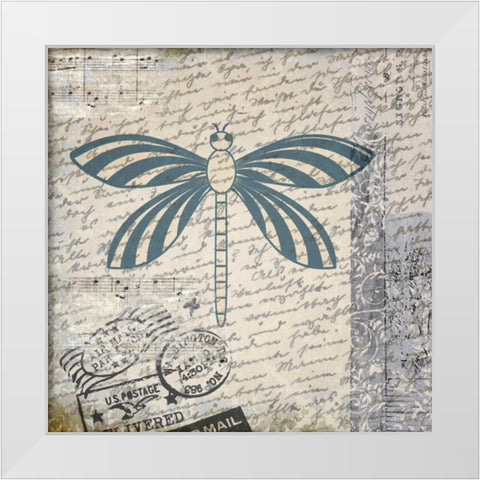 Travel Bug Collection D White Modern Wood Framed Art Print by Allen, Kimberly