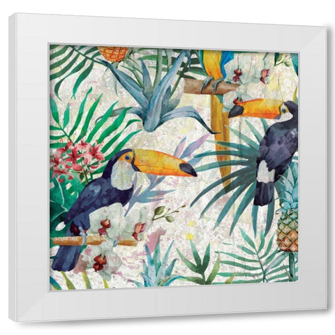 Tropical Life 1 White Modern Wood Framed Art Print by Allen, Kimberly