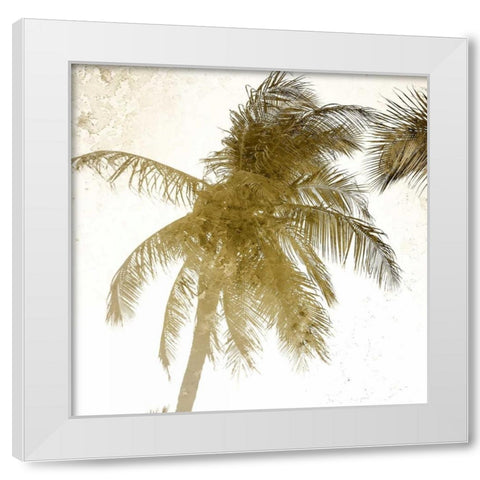 Bright Palm Gold 1 White Modern Wood Framed Art Print by Allen, Kimberly