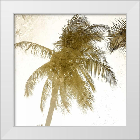 Bright Palm Gold 1 White Modern Wood Framed Art Print by Allen, Kimberly