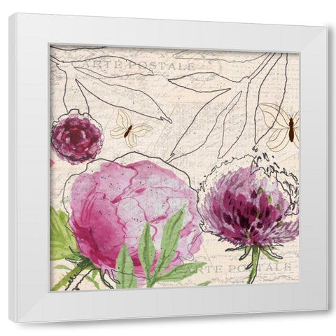 Blooming 1 White Modern Wood Framed Art Print by Allen, Kimberly